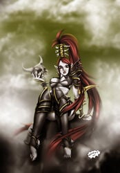 1girls armor ass axcido barefoot breasts dark_eldar drukhari elf_ears female female_only lelith_hesperax long_hair nipples pale_skin skimpy skull solo solo_female tagme very_long_hair warhammer_(franchise) warhammer_40k wych wych_(warhammer_40k) wych_succubi