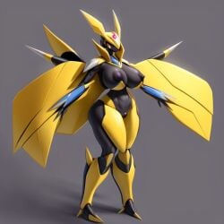 ai_generated anthro frosting.ai game_freak huge_breasts nintendo pokemon pokemon_(species) vespiquen