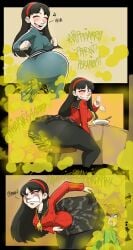 amagi_yukiko atlus fart fart_fetish female female_only persona persona_4 satonaka_chie tagme xee xeenitsu zeeny