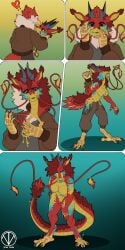 absorption_transformation absurd_res accipitrid accipitriform avian bird bird_to_dragon dragon eastern_dragon hi_res incomplete_transformation mask_transformation mythological_creature mythological_scalie mythology scalie short_form_comic surprise_transformation transformation vena_tasuh