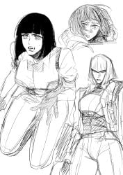 1girls belt black_and_white black_hair breast_plate clothed clothes clothing coat decepticon female female_only genderswap_(mtf) growth humanformers humanized megatron monochrome po112_g rule_63 solo thight_clothing transformation transformers transformers_one villain villainess white_hair