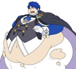 1boy fat_man fire_emblem fire_emblem_heroes male_focus male_only pumpkachubby sigurd_(fire_emblem) sigurd_(tea_party)_(fire_emblem) weight_gain