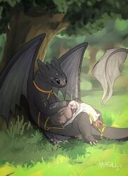 amarali_(artist) anthro bondage dragon female female_penetrated feral harness hi_res how_to_train_your_dragon male rabbit sex tagme toothless vore