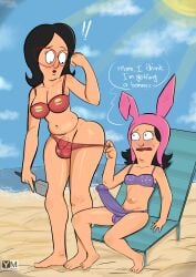 alternate_version_available bob's_burgers erection futa_only futanari linda_belcher louise_belcher mother_and_daughter swimsuit yutomaster