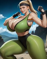 1girls ai_generated big_breasts bimbo blonde_hair dat_ass dumptruck_ass female_only hourglass_figure huge_breasts kw0337 mortal_kombat solo solo_female sonya_blade tagme thick_thighs venus_body voluptuous voluptuous_female white_female wide_hips