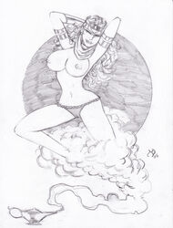 black_and_white genie michael_powell mythology sketch tagme