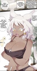 dark_skin english_text full_color furry giantess ima_att kemonomimi miniguy snuff solo_female vore vore_belly