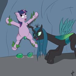 cloudsketch friendship_is_magic my_little_pony queen_chrysalis queen_chrysalis_(mlp) smooth_skin twilight_sparkle_(mlp)