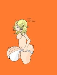 1futa artist_request big_ass big_balls big_penis blonde_hair futa_only futanari kingdom_hearts kingsora8438770 morning namine panties putting_clothes_on tired