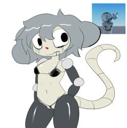 bear_(game) big_thighs bikini colored colored_sketch fan_design female feminine_body gijinka grey_hair grossthing_(artist) humanization humanized i_need_special_guest_r34 messy_linework mouse_ears mouse_humanoid mouse_tail pussy rat rat_humanoid rat_tail roblox roblox_game robotic_arm robotic_arms robotic_leg robotic_legs robotic_limb robotic_limbs sketch skimpy_bikini skimpy_clothes small_breasts thick_thighs thighs trashob_(bear)