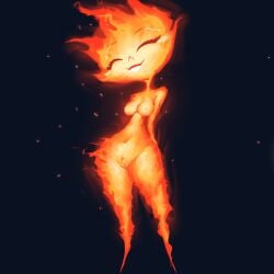 2024 absurd_res accurate_art_style areolae breasts closed_eyed completely_nude completely_nude_female coolerinker disney elemental_(pixar) elemental_creature elemental_humanoid ember_lumen female fire fire_body fire_creature fire_humanoid full_body happy hi_res humanoid inker_comics inkershike naked naked_female navel nude_female pixar smile solo standing vagina