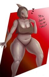 1girls anthro big_breasts female fish fur furry_only marine only_female shark solo swimsuit thick_thighs