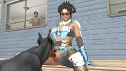 3d canine kitana letting_it_happen licking licking_pussy looking_pleasured mortal_kombat mortal_kombat_x ninja pleasure_face princess spread_legs zoophilia