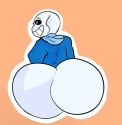 1boy 2022 animated_skeleton ass ass_focus big_ass big_butt blue_hoodie bottomless butt butt_focus grin hoodie humanoid male male_only sans simple_background skeleton smile solo solo_male teeth undead undertale undertale_(series) weirdbellylover white_body white_butt