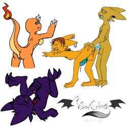 anthro breasts buggery charmander color exposed_breasts female fire foxred64 fur furry gay handjob interspecies male masturbation multiple_males nintendo no_humans nude pokémon_(species) pokemon pokemon_rgby pokemon_rse pussy raised_tail sableye sex standing tail tail_fire testicles vulva yaoi