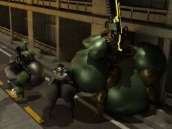 3d 6girls anal_vore android assaultron assaultron_(fallout) big_ass big_breasts breasts bubble_butt fallout fallout_4 fallout_76 femdom giantess haydee haydee_(game) huge_ass huge_breasts larger_female laser_gun only_female qzk_forte rifle smaller_female thick_thighs ultrakill v2_(ultrakill) vore wide_hips yuri