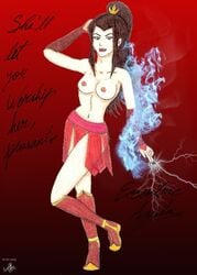 avatar_the_last_airbender azula clothing female female_only fire human lighting medium_breasts skirt solo tagme valkerymillenia