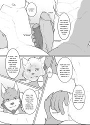 anthro anthro_only beard gay gay_comics gay_sex massive_penis purpledragonrei stroking_penis