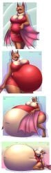 ass bat belly_expansion breast_expansion breasts furry sequence tacticalfur tagme