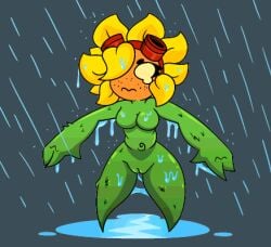 1girls anthro anthrofied ass breasts female flora_fauna leahisluscious nude nude_female plant plant_girl plant_humanoid plantie plants_vs._zombies plants_vs_zombies plants_vs_zombies:_heroes popcap_games puddle pussy rain silly solar_flare_(pvz) solo solo_female sunflower_(pvz) upset water
