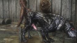 3d anal anal_sex animated big_balls big_penis big_teeth black_body black_skin bouncing_balls canine canine_penis deathhound domination fellatio feral feral_on_human feral_penetrating feral_penetrating_human gay hound huge_cock human human_penetrating long_teeth male male_on_feral male_only masked monster mp4 oral skull_mask skyrim sound tagme the_elder_scrolls undead video zoophilia