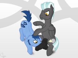 earth_pony equine friendship_is_magic horse kylethesketchpony male_only my_little_pony noteworthy_(oc) pegasus pony thunderlane_(mlp)