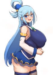 1girls 2024 2d 2d_artwork aqua_(konosuba) ass ass big_ass big_breasts big_butt big_thighs blue_eyes breasts dat_ass erect_nipples female gigantic_breasts huge_breasts kono_subarashii_sekai_ni_shukufuku_wo! large_breasts long_hair looking_at_viewer mouth open_mouth shiny_ass shiny_breasts shiny_butt shiny_hair shiny_skin side_ass solo solo_female thighs tight_clothes tight_clothing white_skin