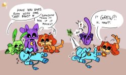 1girls 2d 3boys anthro anthro_on_anthro anthro_only bubba_bubbaphant bunny canine cat catnap catnap_(poppy_playtime) critters_(poppy_playtime) cyan_body cyan_fur cyan_skin dog dogday dogday_(poppy_playtime) doggy domestic_cat domestic_dog domestic_rabbit elephant feline furry_only green_body green_fur green_skin hoppy_hopscotch hoppy_hopscotch_(poppy_playtime) lemonydr0ps no_humans orange_fur orange_skin poppy_playtime poppy_playtime_(chapter_3) purple_fur purple_skin rabbit sex smiling_critters tagme trunk trunk_(anatomy)