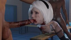 1girls 2boys 3d 3d_(artwork) affront_to_nature beheaded blender blender_(software) broken_rape_victim death gore guro headless masterkabal necrophilia nier:_automata rape sex snuff yorha_2b