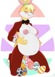 1girls absurd_res anthro belly big_belly big_breasts blue_eyes blush bodily_fluids bow_tie breasts clothed clothing digital_media_(artwork) egg egg_laying female female_only fur genital_fluids genitals hi_res jorge-the-wolfdog lagomorph leporid lexi_bunny looking_at_viewer loonatics_unleashed looney_tunes mammal naked nipples nude open_mouth playboy_bunny playboy_outfit pregnant pregnant_anthro pregnant_female pussy rabbit simple_background solo sweat sweatdrop tail teeth thick_thighs warner_brothers