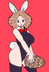 big_breasts big_butt bunny_ears bunny_tail bunnysuit haru_okumura persona persona_5 shianfdc surprised