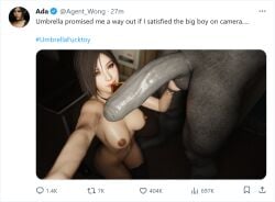 1boy 1boy1girl 1girls 1monster 3d 3d_(artwork) 3d_model absurdly_large_cock ada_wong ada_wong_(adriana) asian asian_female ball_fondling ball_grab balls balls_grab ballsack big_penis bigger_male biohazard black_hair blackmail blender bob_cut capcom choker choker_only cock completely_nude_female condom_in_mouth condom_wrapper couple cupping_balls dark_hair dick erect_penis erection exposed eyelashes eyeshadow fake_screenshot female filming fondling_balls gigantic_penis grey_skin height_difference huge_balls huge_cock humanoid humanoid_penis imminent_oral imminent_sex indoors interspecies interspecies_sex large_balls large_penis larger_male light-skinned_female lipstick looking_at_camera looking_at_viewer makeup male male/female male_penetrating male_penetrating_female medium_hair monster monster_cock monster_on_female monsterfucker monsterfucking mr_x muscular_male nude_female resident_evil resident_evil_2 resident_evil_2_remake ruined_reputation selfie selfie_pose size_difference smaller_female social_media stephanie23 straight taller_male tweet twitter tyrant tyranted unseen_male_face viewed_from_below