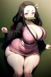 1girls ai_generated big_ass big_breasts clothed demon_slayer female female_focus female_only kamado_nezuko kimetsu_no_yaiba large_breasts looking_at_viewer partially_clothed plump plump_thighs reficulsenpai sitting solo solo_female solo_focus thick_thighs voluptuous voluptuous_female wide_hips