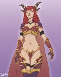 1girls alexstrasza big_lips bimbo_lips blizzard_entertainment choker cleavage dick_sucking_lips dragon female female_only fully_clothed kataaoyoc light-skinned_female light_skin milf red_hair revealing_clothes skimpy skimpy_clothes solo stockings thick_lips warcraft world_of_warcraft wow