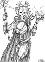 1girls female gray_skull necron robot robot_girl warhammer_(franchise) warhammer_40k