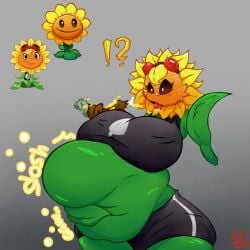 1girls belly big_breasts breasts burp disembodied_hand eaten_alive error44004 female hand hand_on_belly huge_belly implied_vore plant plant_girl plantie plants_vs_zombies regurgitation shorts solar_flare_(pvz) sunflower sunflower_(pvz) vore zombie