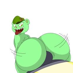 ass bear big_ass big_butt bubble_ass bubble_butt bulge bunny butt buttjob caked_up cheeks cuddles cuddles_(htf) dat_ass dat_butt dry_humping edit faceless_male fliqpy fliqpy_(htf) gay green_fur grinding happy_tree_friends hot_dogging lagomorph leporid looking_at_viewer looking_back male mammal mondo_media nr_ac open_mouth rabbit smile sweat teasing tongue tongue_out ursid yellow_fur