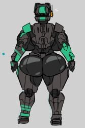 armor backboob female_spartan_(halo) halo_(series) helmet huge_ass hyper_breasts power_armor shewiff spartan_(halo)