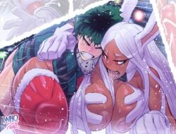 1boy 1boy1girl 1girls big_breasts big_hands big_nipples boku_no_hero_academia breast_grab breasts bulldog_position bunny_ears bunny_girl cum_in_uterus dark-skinned_female dark_skin female_penetrated grabbing_breasts grabbing_breasts_from_behind grabbing_from_behind green_hair hero_outfit_(mha) huge_breasts huge_hands huge_nipples interracial izuku_midoriya izuku_midoriya_(hero_outfit) kemonomimi large_breasts large_hands large_nipples light-skinned_male long_hair male_penetrating male_penetrating_female mature_female messy_hair midoriya_izuku_(hero_outfit) miruko muscular muscular_female muscular_male my_hero_academia nipples older_female older_woman_and_younger_boy red_eyes rumi_usagiyama sex thick_thighs tongue tongue_out white_hair whox younger_male younger_penetrating_older