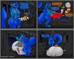 1boy 1futa 3_toes 4_fingers ailurid animal_genitalia animal_humanoid animal_penis anthro balls big_balls big_breasts big_feet big_penis blue_body blue_eyes blue_fur blue_hair bodily_fluids bone bottomless breasts brown_hair canid canine canine_genitalia canine_penis claws clothed clothing cock_vore comic condom cum cybernetics cyborg dialogue ear_piercing electronics excessive_cum excessive_genital_fluids fatal_vore feet filled_condom fingers fluffy forced fur fur_markings futa_on_male futadom futanari genital_fluids genitals green_eyes hair hi_res hoodie hoodie_only huge_balls huge_cock huge_condom humanoid humanoid_genitalia humanoid_penis hybrid_genitalia hybrid_penis hyper hyper_balls hyper_genitalia hyper_penis inner_ear_fluff intersex intersex/male intersex_pred knot knotted_humanoid_penis long_hair long_tail looking_at_another looking_pleasured machine male malesub mammal mammal_humanoid markings mostly_nude night onomatopoeia orange_body orange_fur penile penis phone piercing protogen protogen_visor red_panda scarf scarf_only sexual_barrier_device skull skull_head sokoyo_owo sound_effects speech_bubble starry_(sokoyo_owo) subway tail text toes topwear topwear_only train tuft unwilling_prey vehicle vore white_body white_fur yellow_eyes