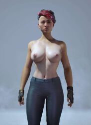 ai_assisted ai_edit ai_generated asian breasts pink_hair short_hair the_finals topless