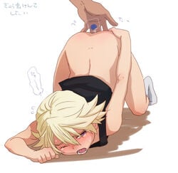 2boys arched_back ass_grab ass_up blush femboy gay girly ivan_karelin male_only open_mouth origami_cyclone tagme tiger_and_bunny tongue top-down_bottom-up yaoi