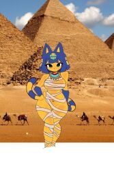 ankha ankha_(animal_crossing) bondage_outfit egyptian_female