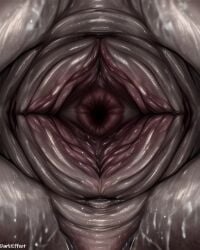 ai_generated ambiguous_fluids ambiguous_gender creature darkeffect gape gaping looking_inside monster nightmare_fuel parasite slime slime_(substance) tagme unknown_species unusual_anatomy wet