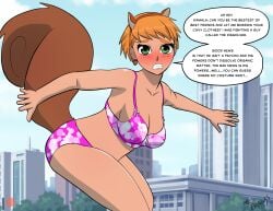 bra embarrassed embarrassed_female euf marvel marvel_comics mrbragas panties squirrel_girl_(marvel) underwear