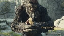 blonde_hair dragon's_dogma dragon's_dogma_2 helpless ogre saliva