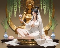 ai_generated artistic asian avalokitesvara bare_body bare_skin bodhisattva breasts buddhism buddhist close-up_pussy curvy detailed_breasts detailed_buttocks detailed_nipples detailed_pussy detailed_vulva detailed_yoni devotional divine eastern ethereal feminine full_buttocks full_nudity graceful guan_yin guanyin holy implied_sex large_breasts large_buttocks long_hair nude pussy pussy_juice quan_yin religious religious_eroticism reverence sacred serene spiritual spiritualism