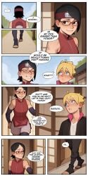 1boy 1futa 1futa1boy ai_generated boruto:_naruto_next_generations comic comic_page futagenn futanari naruto naruto_(series) sarada_uchiha uzumaki_boruto