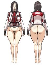 bottomless character_sheet female female_only galactic_art large_ass large_breasts long_hair mature_female megumi_iruma milf thick_thighs topwear ultraman_(franchise)