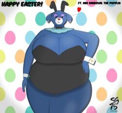 2024 anthro anthro_pokemon background bbw belly big_belly big_breasts big_breasts big_breasts blue_body blue_fur blue_skin breasts breasts breasts bunny_ears bunnysuit chubby chubby_anthro chubby_female earrings easter english_text fat mammal mammal_breasts mammal_humanoid mia_sandoval_(solandgamer75) navel navel_visible_through_clothes nintendo nipples nipples_visible_through_clothing nostrils overweight overweight_anthro overweight_female pink_nose pokemon pokemon_(species) popplio sea_lion sea_lion_humanoid seal seal_humanoid solandgamer75 text